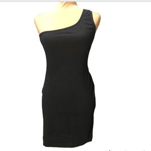 Vintage 90s Y2K carreau sport one shoulder bodycon dress